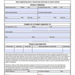 Maryland Vehicle Power of Attorney Form Maryland Vehicle Power of Attorney Form