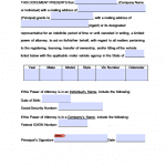 New York Vehicle Power of Attorney Form New York Vehicle Power of Attorney Form