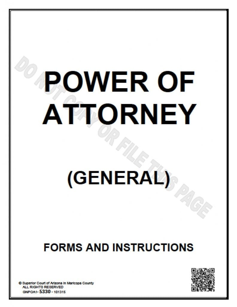 Free Arizona Power of Attorney Forms 9 Types Power of Attorney