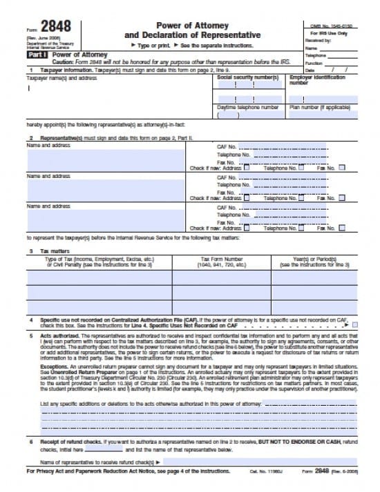 Delaware Tax Power of Attorney Form