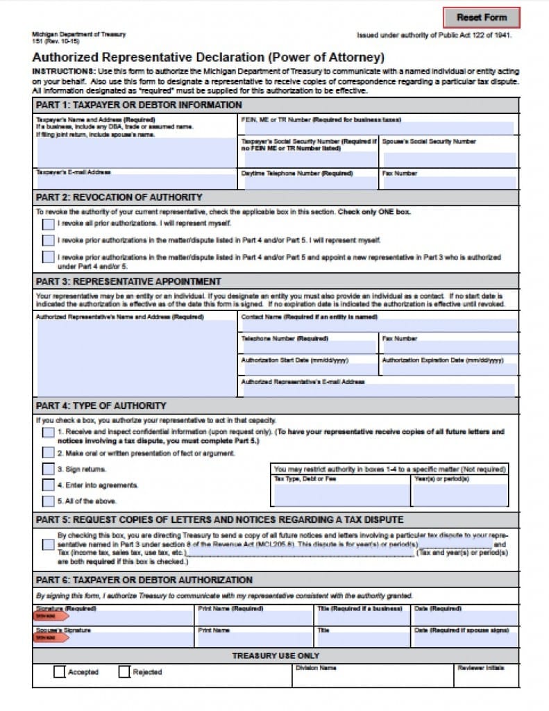 does power of attorney need to be notarized in michigan