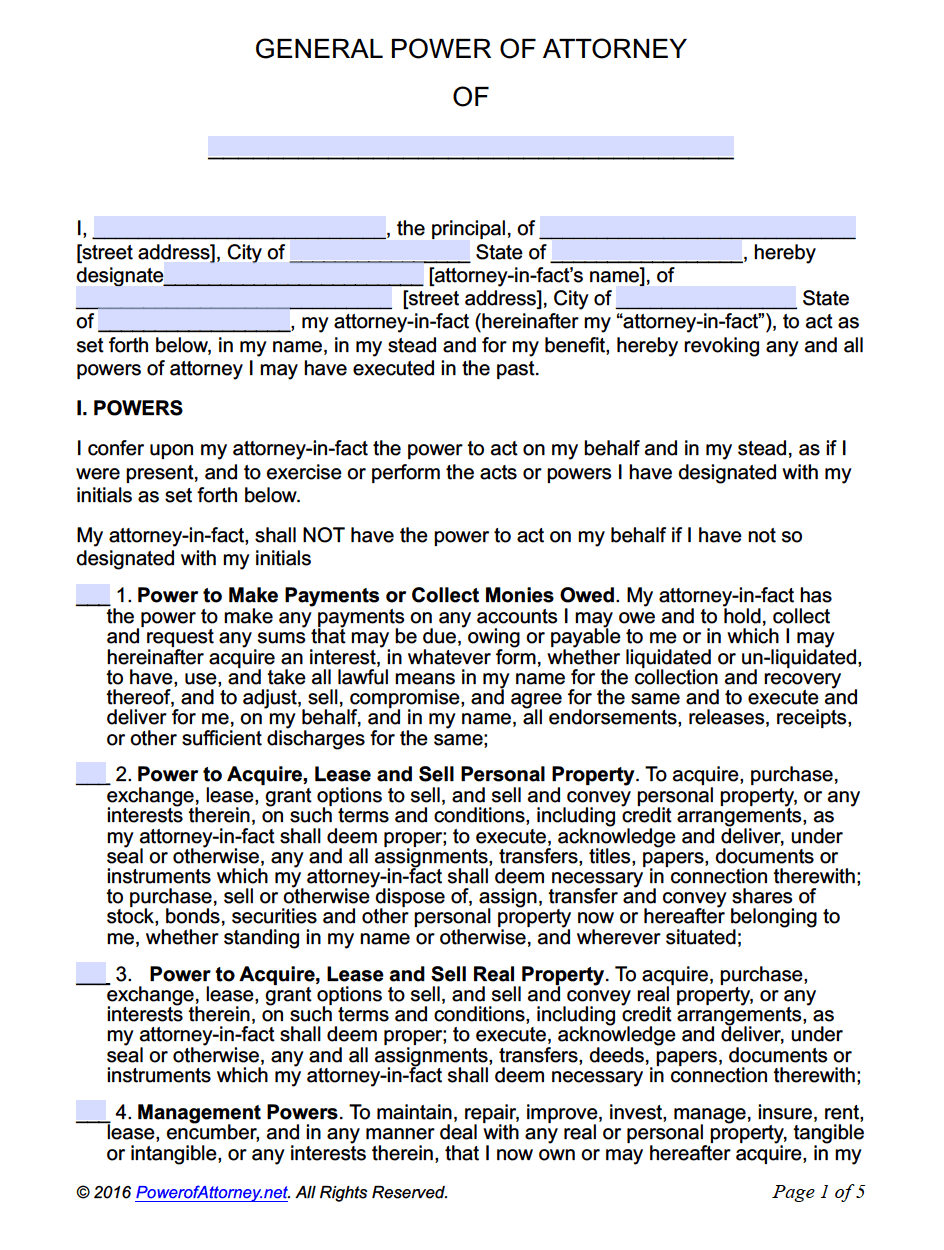 General Power Of Attorney Template Doc from powerofattorneyforms.com