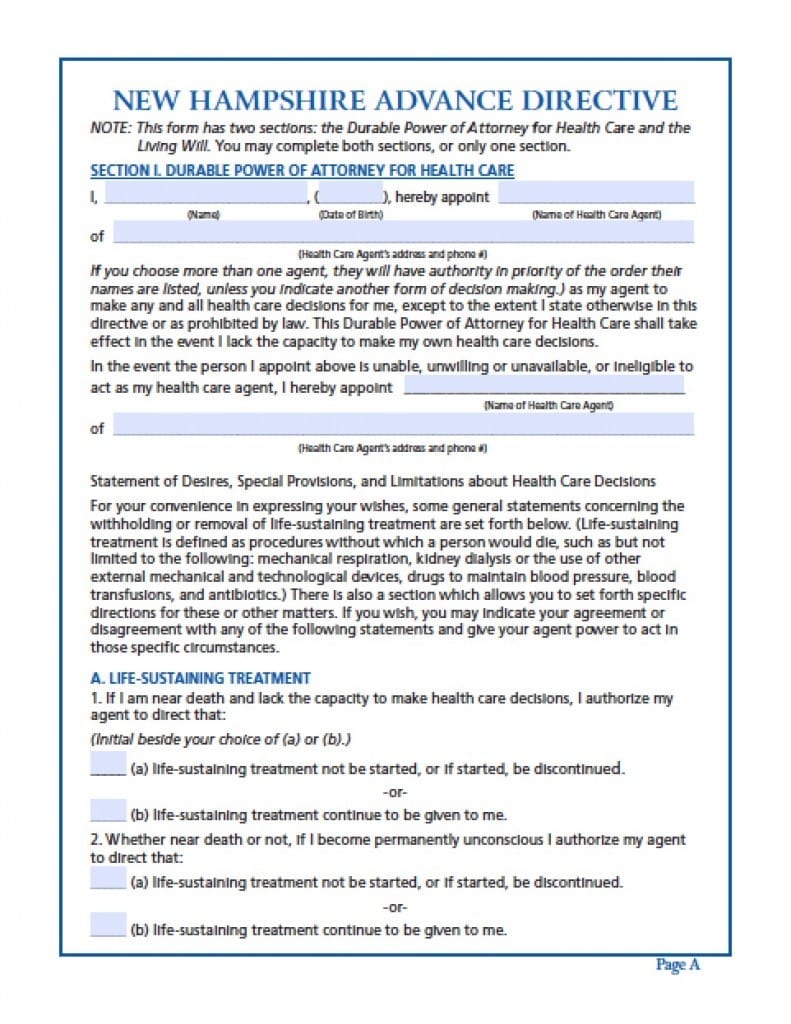 New Hampshire Minor Child Power Of Attorney Form Power Of Attorney