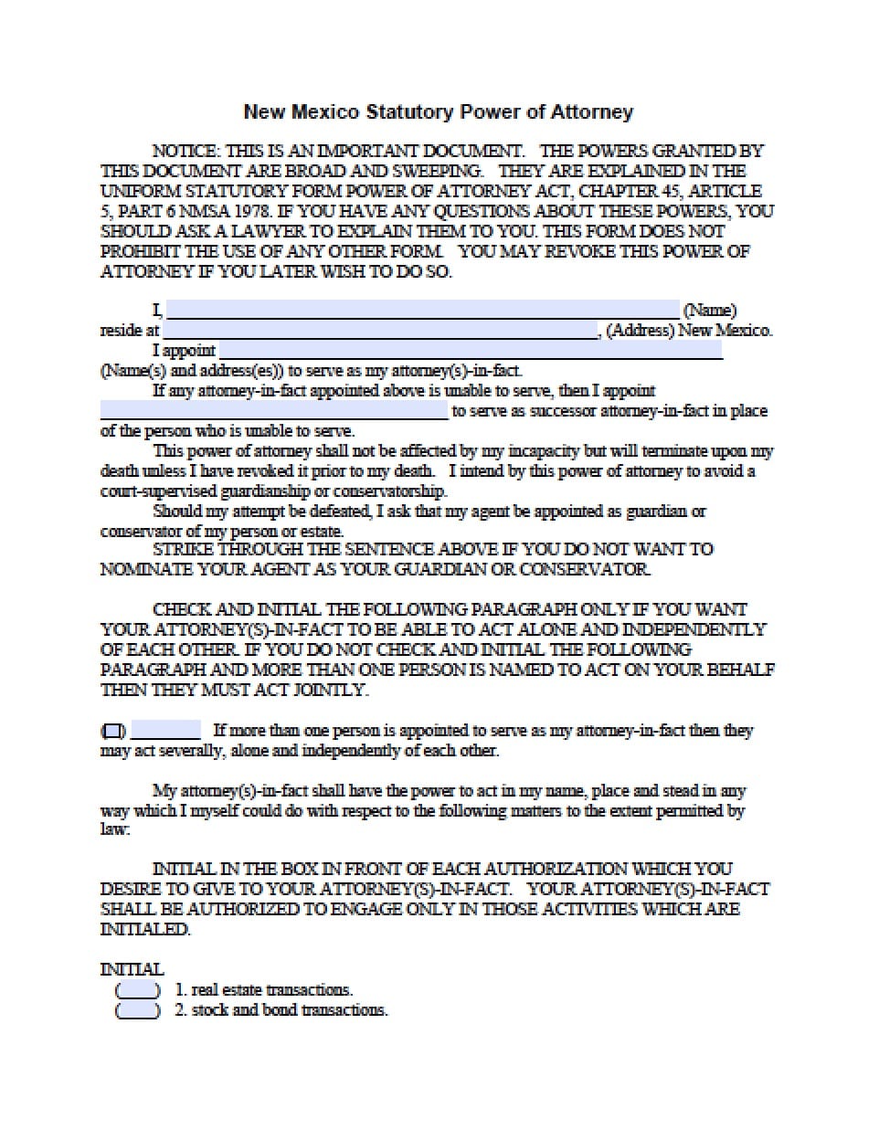 Free Printable Medical Power Of Attorney Form New Mexico Printable Form Templates And Letter 6112