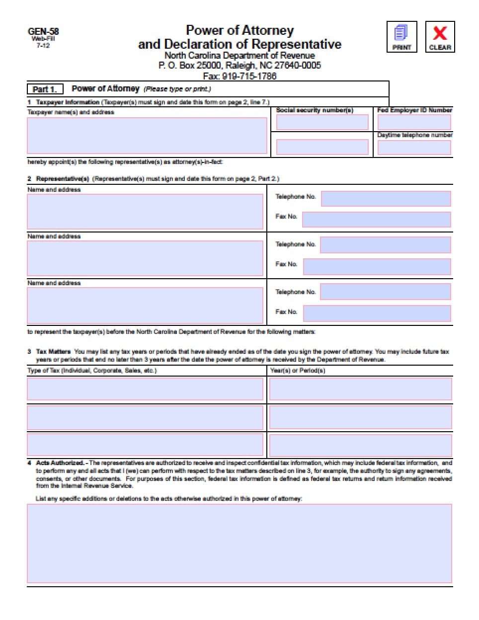 Free North Carolina Power of Attorney Forms in Fillable PDF 9 Types
