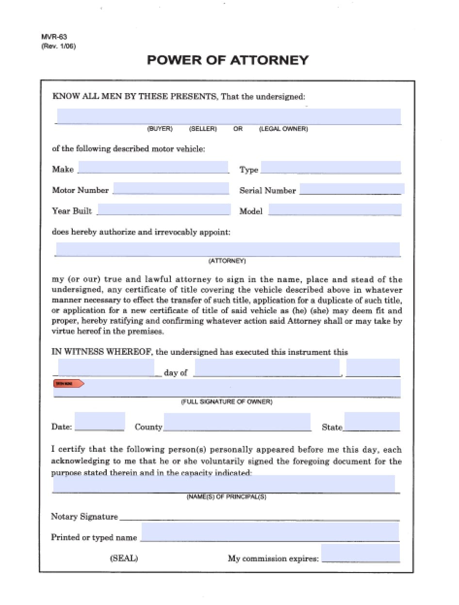 North Carolina Durable Financial Power of Attorney Form Power of