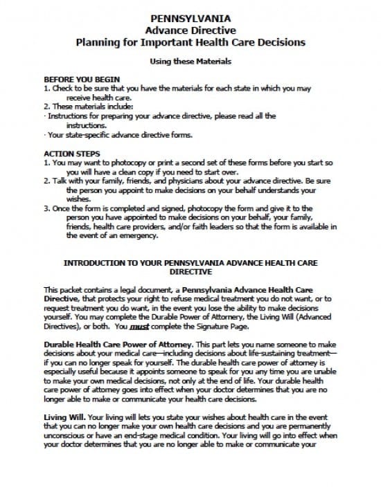 Free Pennsylvania Power of Attorney Forms in Fillable PDF | 9 Types