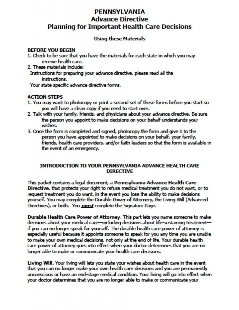 Free Pennsylvania Power of Attorney Forms in Fillable PDF | 9 Types ...