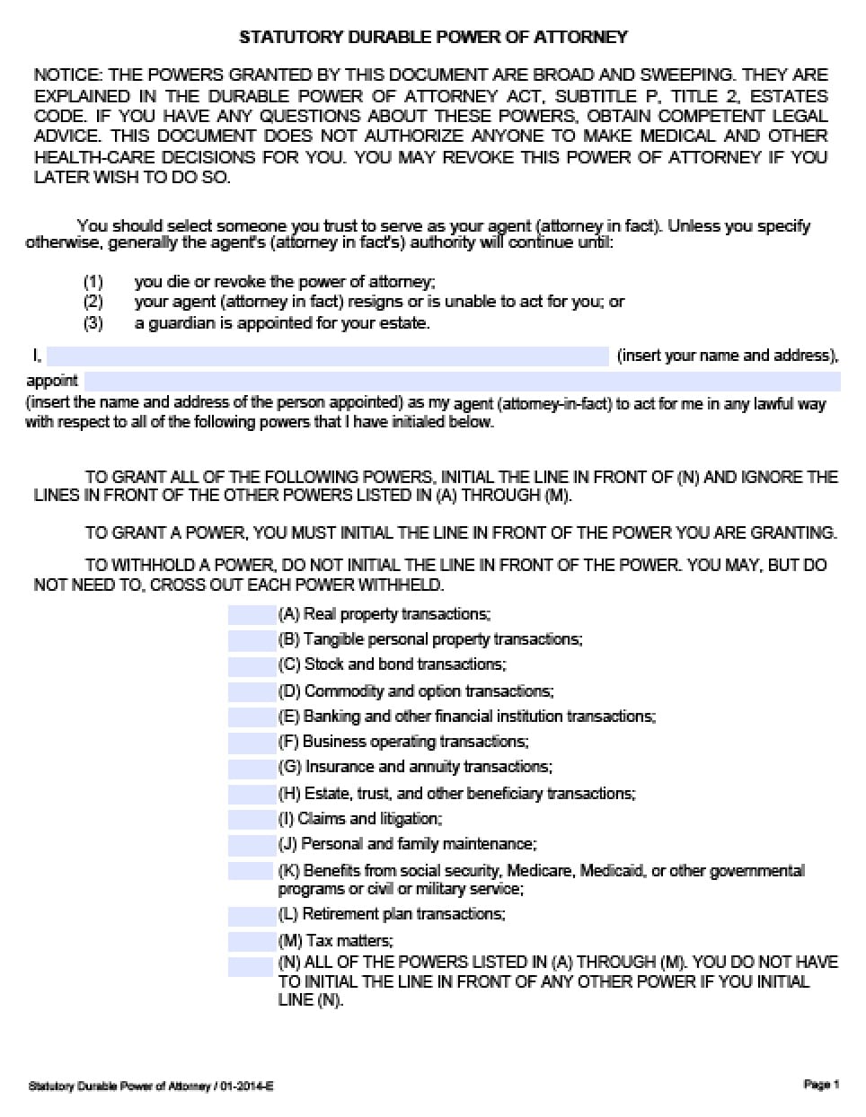 Where To Record Power Of Attorney Texas 0220