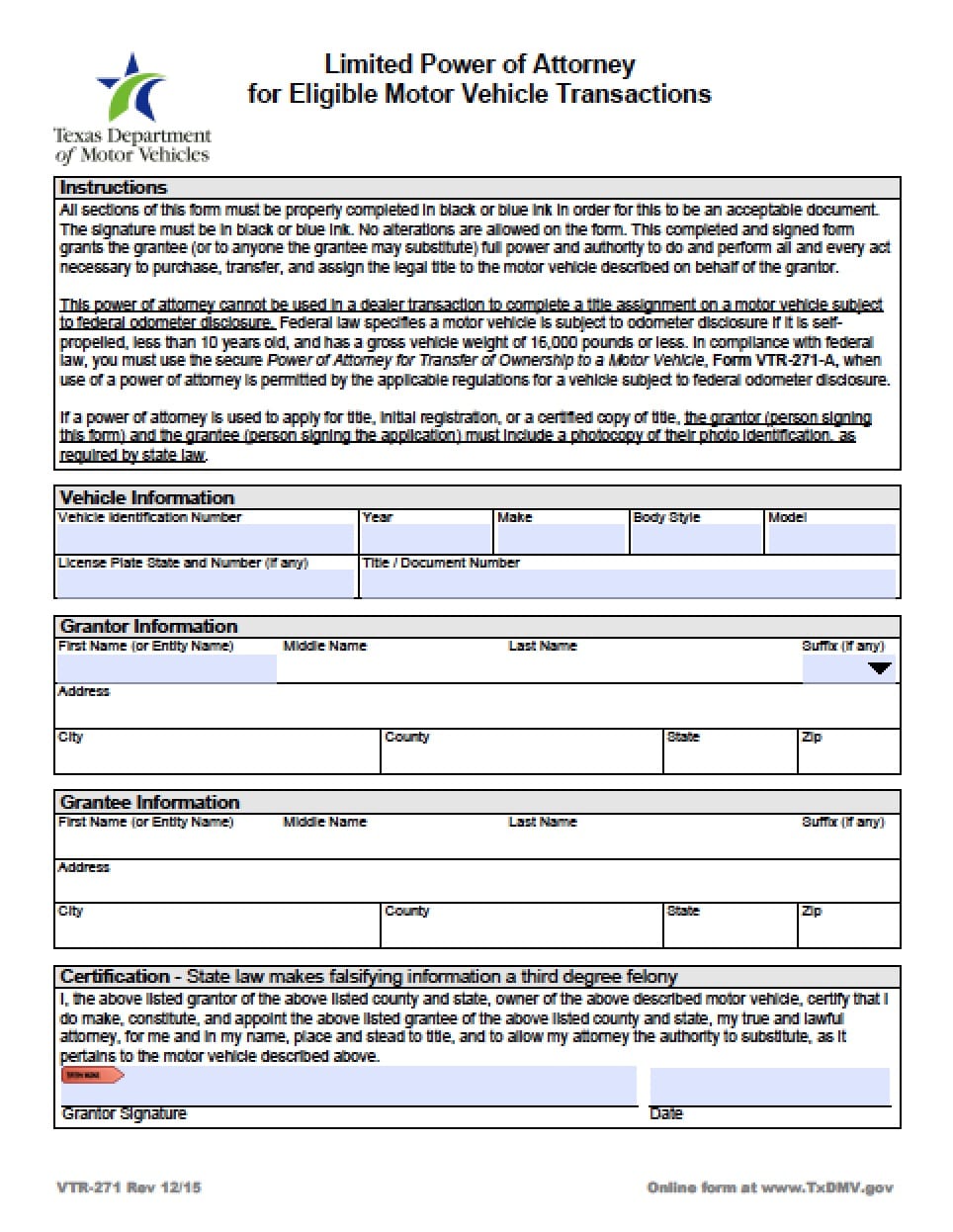 car disclosure forms