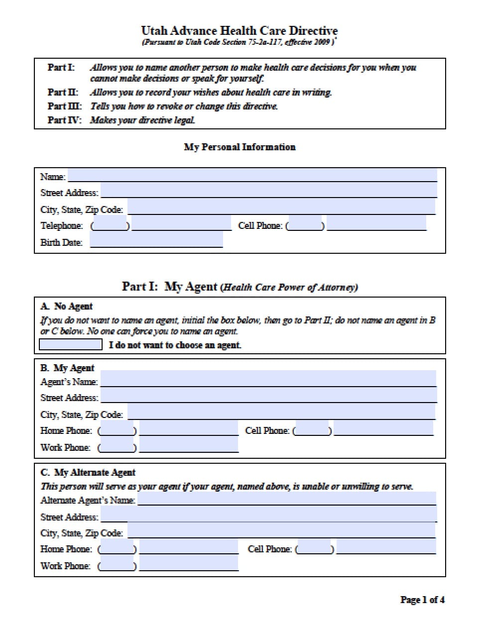 free utah power of attorney forms in fillable pdf | 9 types archives