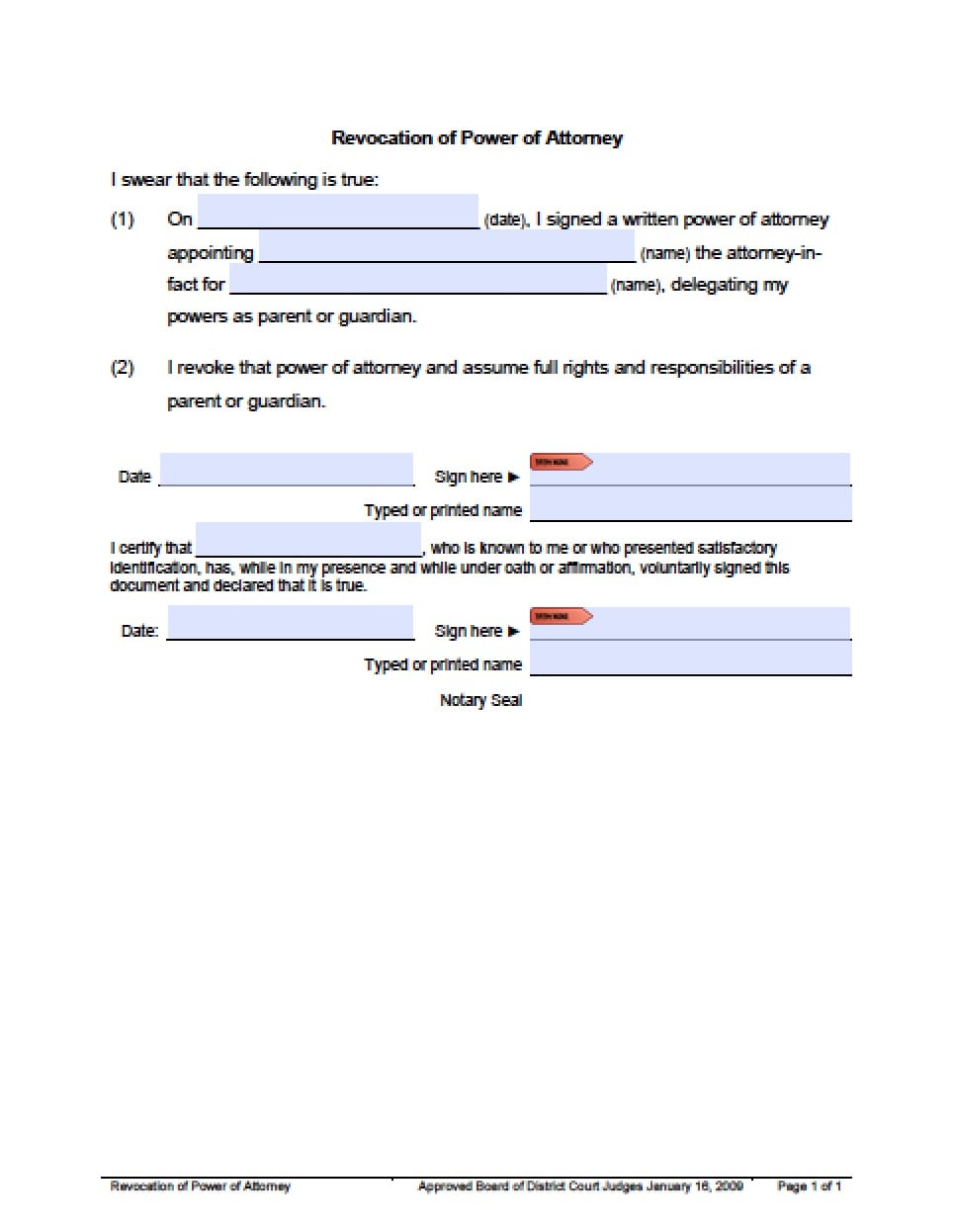 does a power of attorney need to be notarized in texas