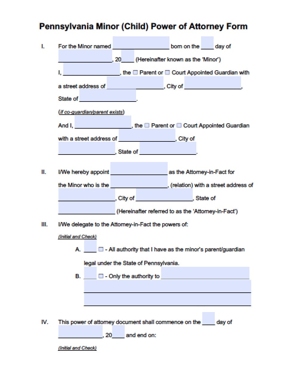 free-minor-child-power-of-attorney-pennsylvania-adobe-pdf