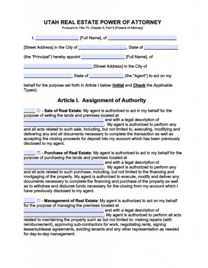 free-utah-power-of-attorney-forms-in-fillable-pdf-9-types-archives-power-of-attorney-power