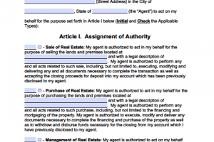 Wyoming Real Estate ONLY Power of Attorney Form